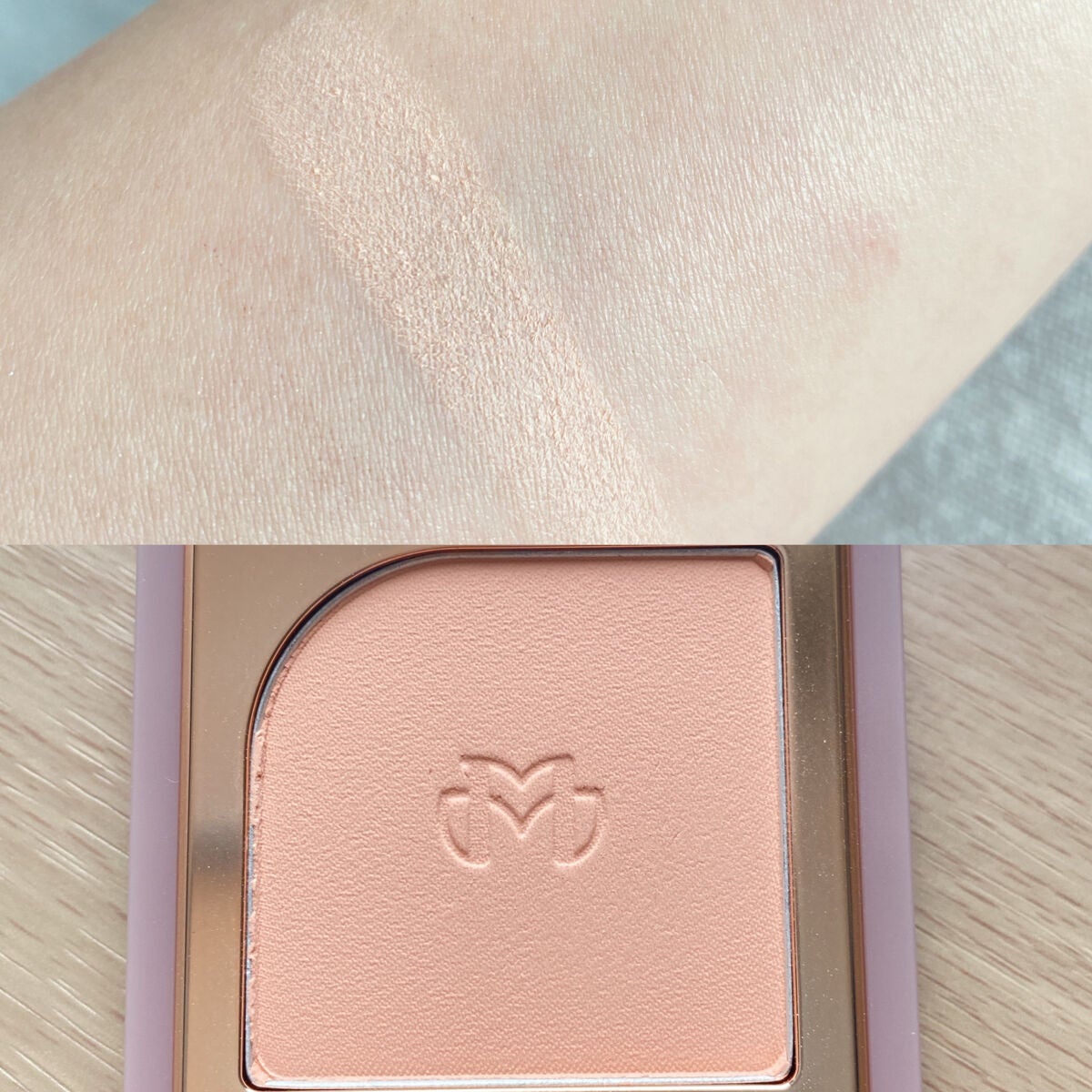 フラッターブラッシャー/mude./パウダーチークを使ったクチコミ(2枚目)