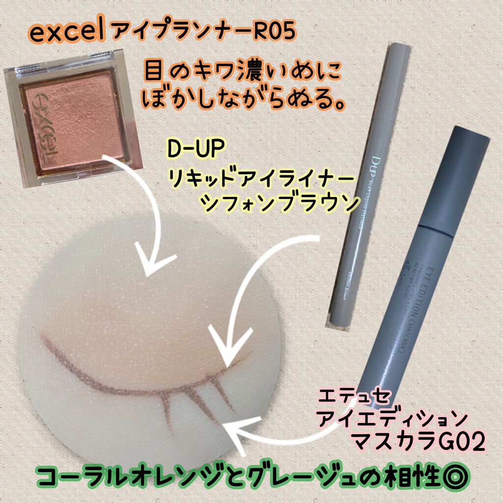 アイプランナー/excel/単色アイシャドウを使ったクチコミ（2枚目）