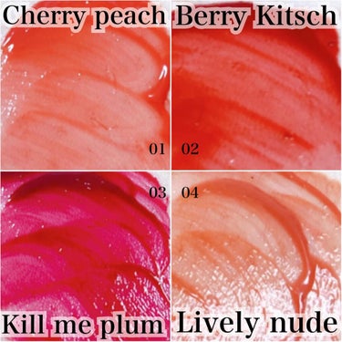 Glassy Layer Fixing Tint 02 #Berry Kitsch/lilybyred/口紅を使ったクチコミ（3枚目）