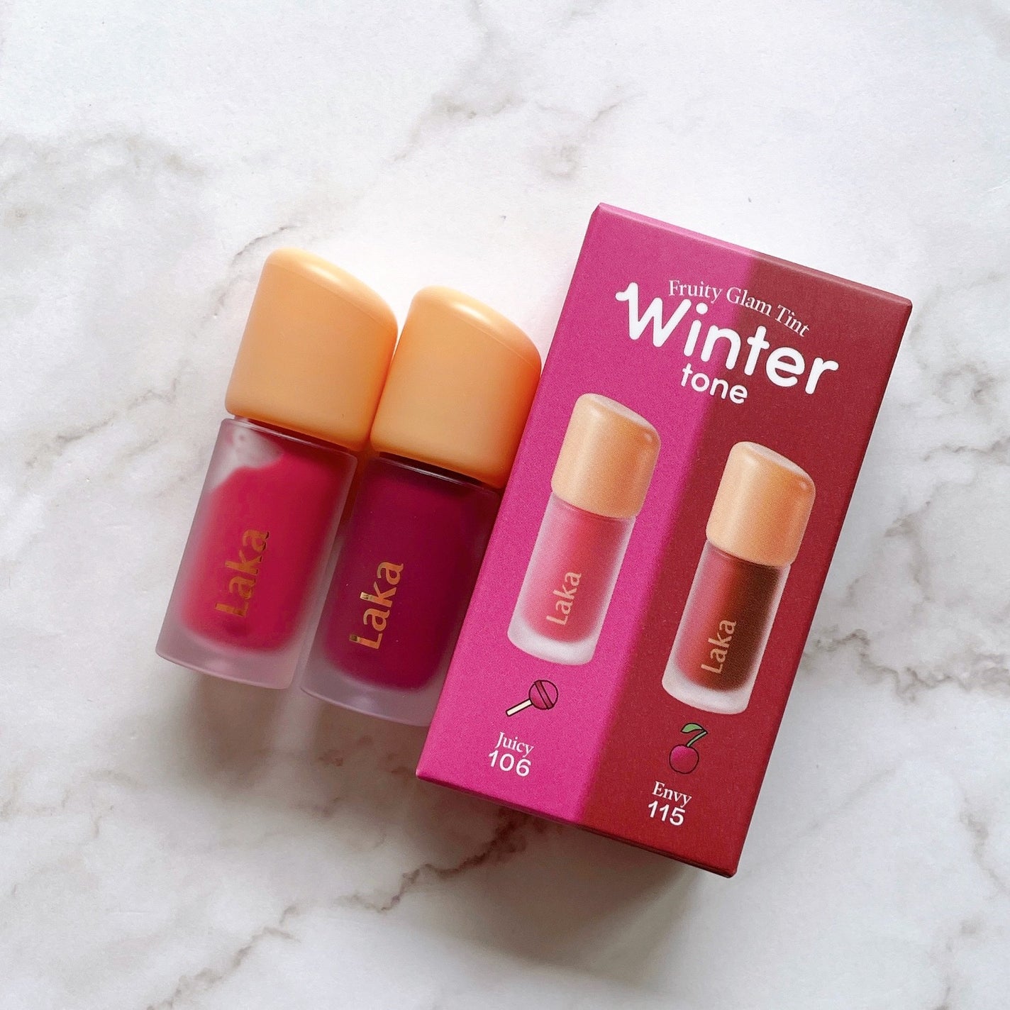 フルーティーグラムティント ミニデュオ/Laka/リップティントを使ったクチコミ(2枚目)