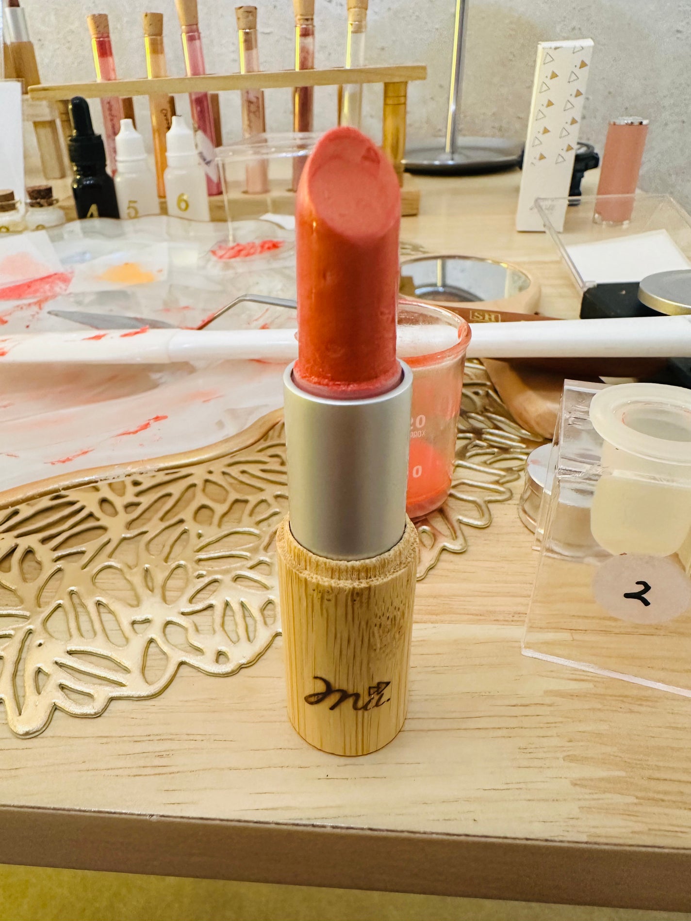 しんちゃん on LIPS 「「mii.手作り化粧品ワークショップ」さんで手作りリップ作りま..」(1枚目)