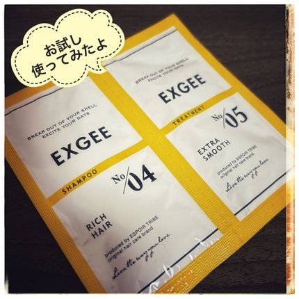 エグジー シャンプー/トリートメント/EXGEE/市販シャンプーを使ったクチコミ(1枚目)