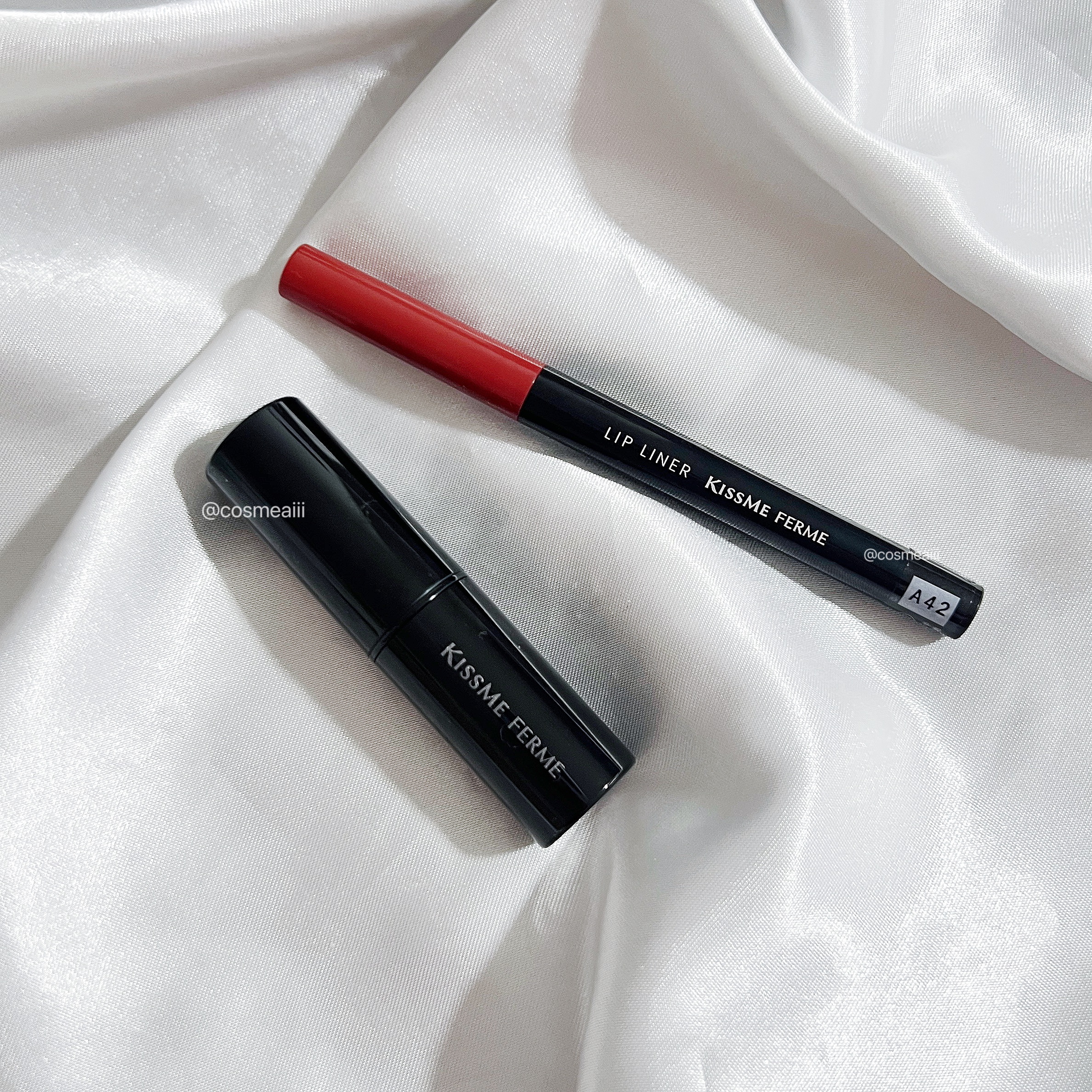 キスミー　フェルム　リップライナーＮ 02 ウォームレッド/キスミー フェルム/リップライナーを使ったクチコミ（2枚目）