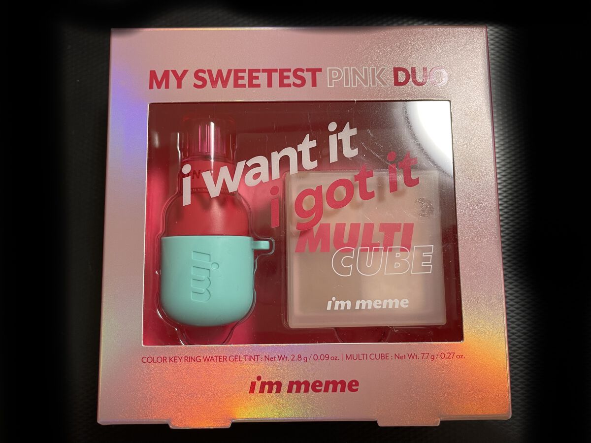 DUOセット My Sweetest Pink Duo(マイスウィーテストピンクデュオ)/i’m meme/メイクアップキットを使ったクチコミ（1枚目）