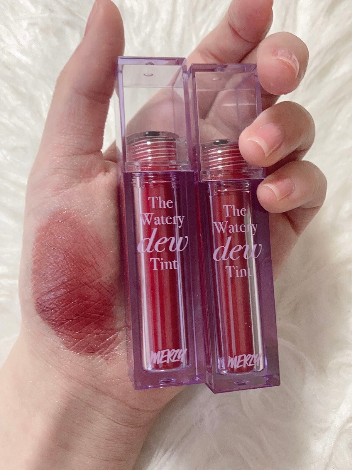 ザ ウォータリーデューティント/MERZY/リップティントを使ったクチコミ(2枚目)