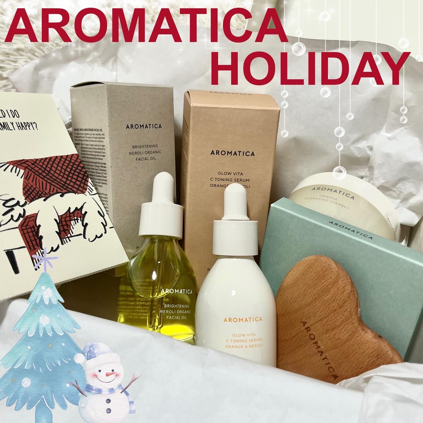 .
AROMATICA (@aromatica.jp )
ホリデーエディション⁡
オーガニックネロリブライトニングフェイシャルオイル⁡
グロービタCトーニングセラム⁡
オレンジクレンジングシャーベット⁡
ウッデンハートカッサ⁡
⁡
定番韓国