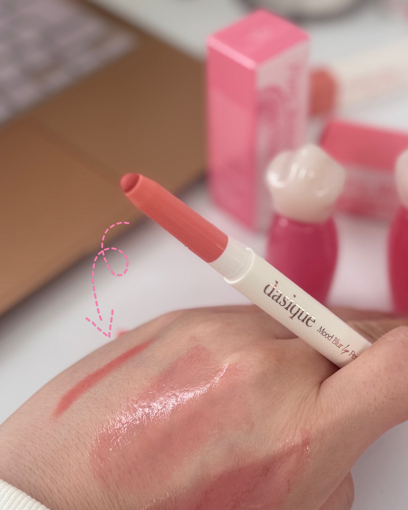 ピュアウォーターリップグロス/dasique/リップグロスを使ったクチコミ(5枚目)