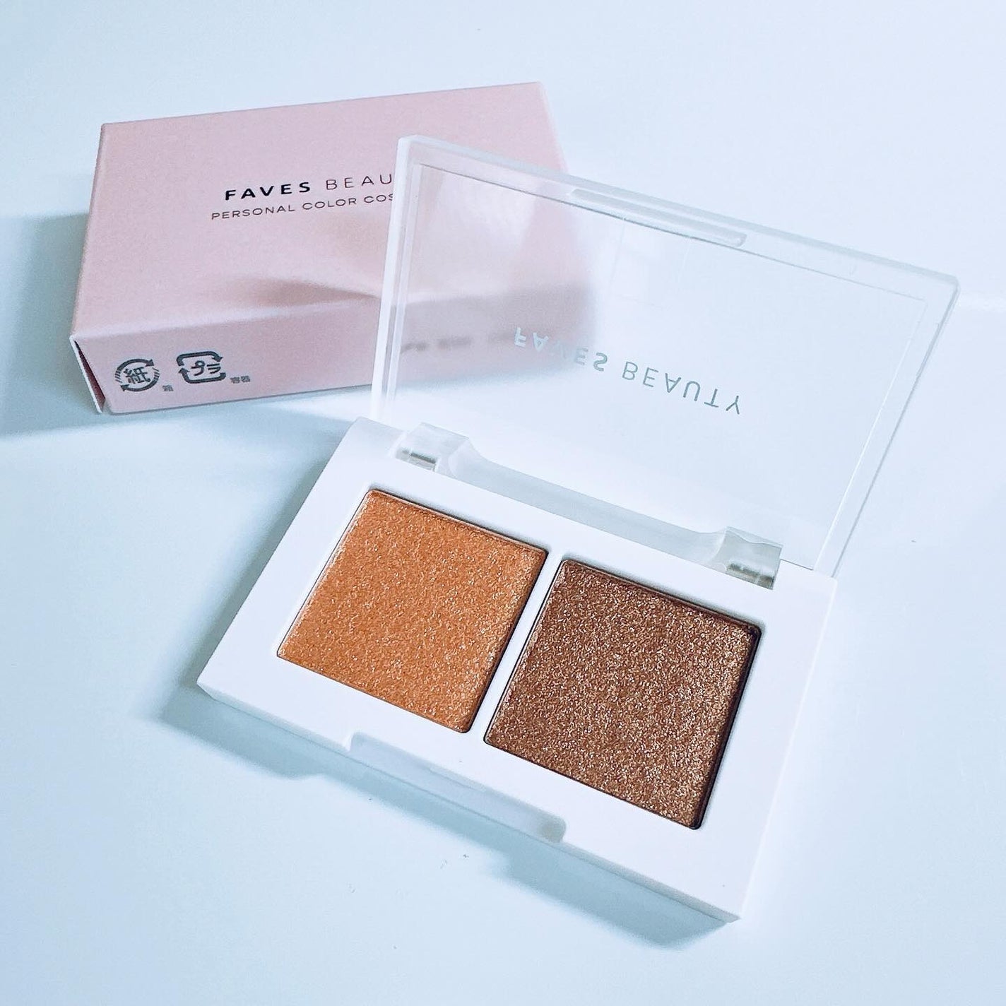 マイカラー デュオシャドウ/FAVES BEAUTY/アイシャドウパレットを使ったクチコミ(4枚目)