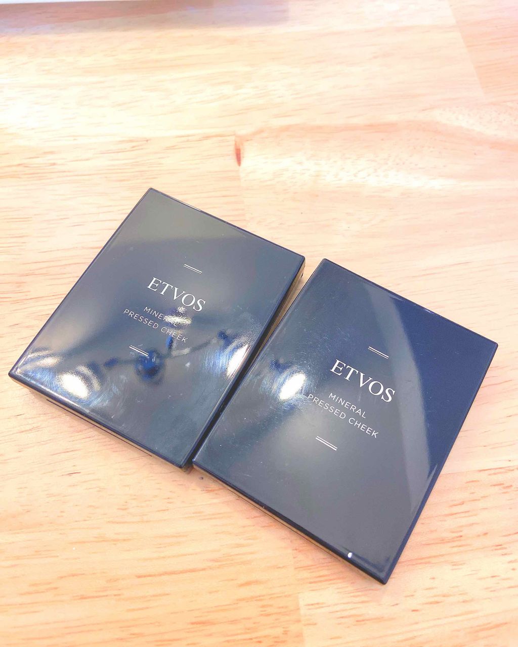 ミネラルプレストチーク サーモンピンク/エトヴォス/パウダーチークを使ったクチコミ（1枚目）