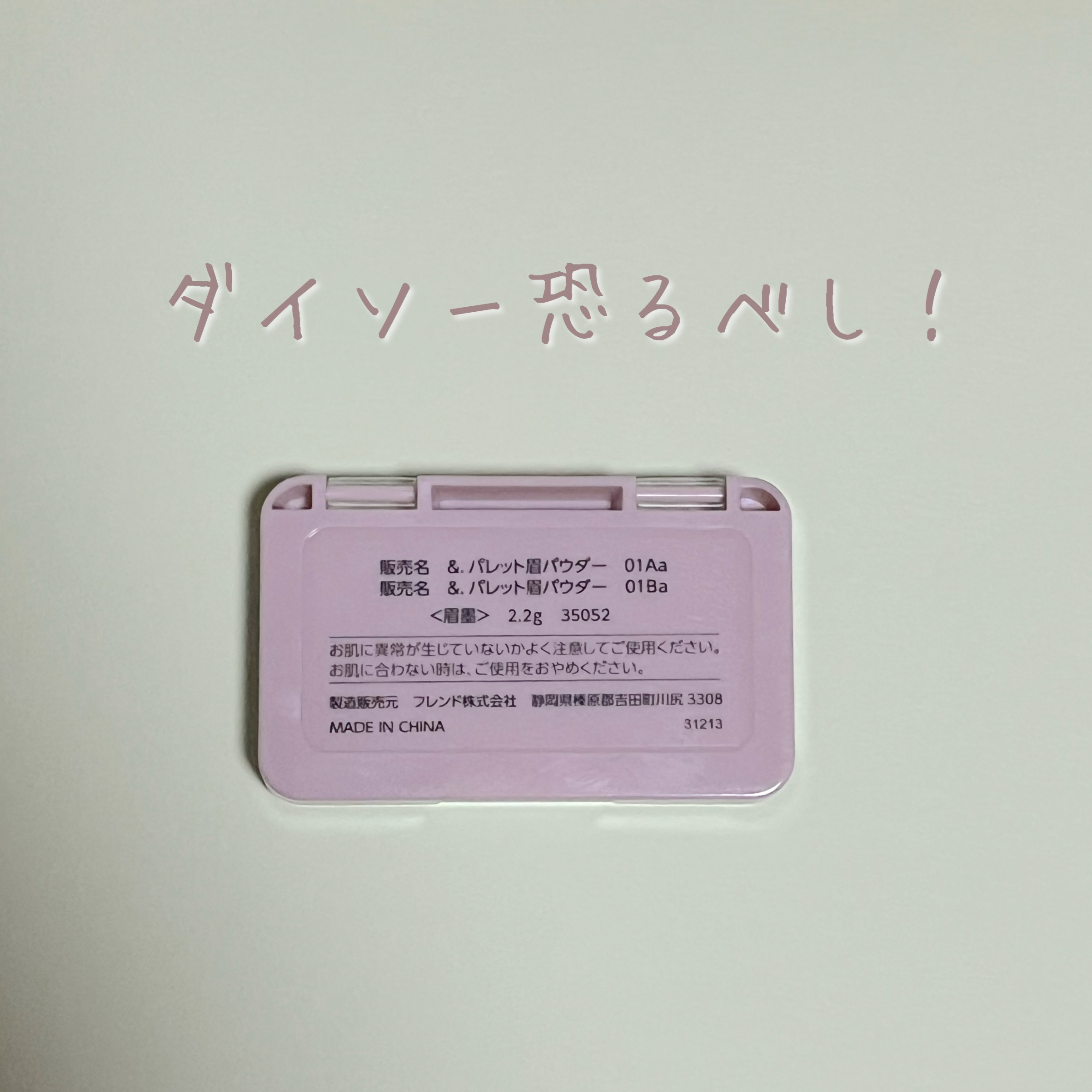 &. パレット眉パウダー ナチュラルブラウン/DAISO/パウダーアイブロウを使ったクチコミ（3枚目）