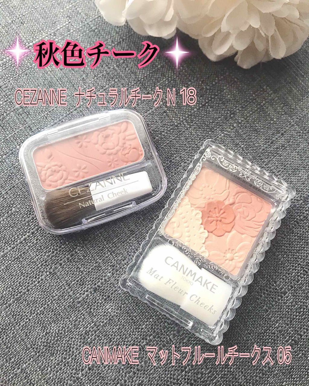 マットフルールチークス/キャンメイク/パウダーチークを使ったクチコミ（1枚目）