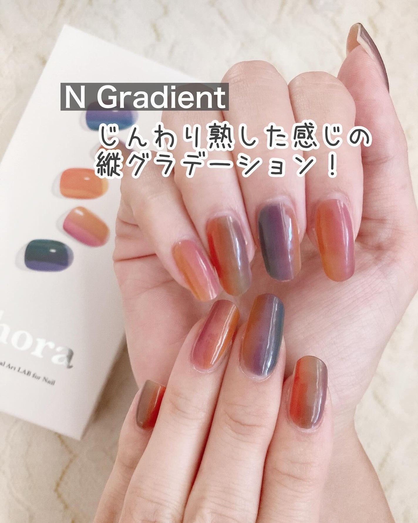 セミキュアジェルネイル(ハンド)/ohora/ネイルシールを使ったクチコミ(8枚目)