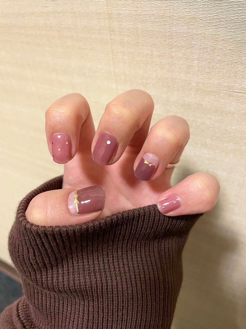 貼るジェルネイル/セリア/ネイルシールを使ったクチコミ(3枚目)