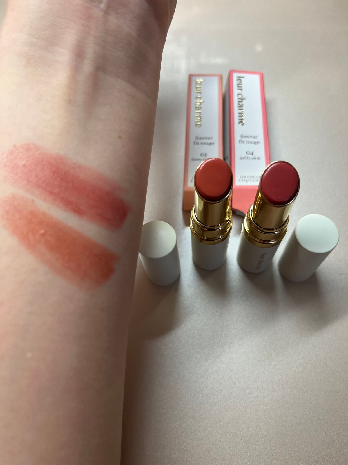 フォーエバー フィット ルージュ/leur charme/口紅を使ったクチコミ(3枚目)