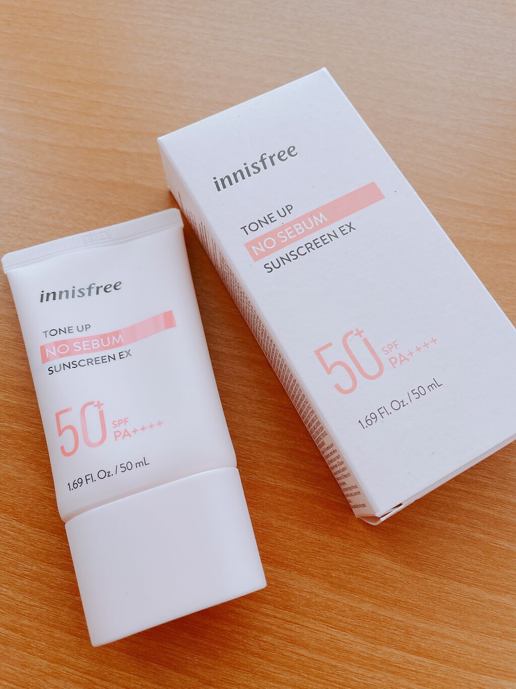 トーンアップ ノーセバム サンスクリーン SPF50+ PA++++/innisfree/日焼け止めクリームを使ったクチコミ（1枚目）