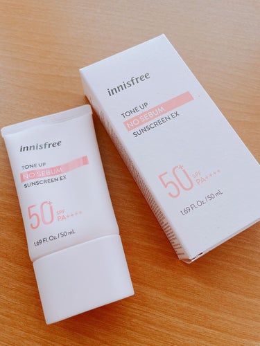 トーンアップ ノーセバム サンスクリーン SPF50+ PA++++/innisfree/日焼け止め・UVケアを使ったクチコミ（1枚目）