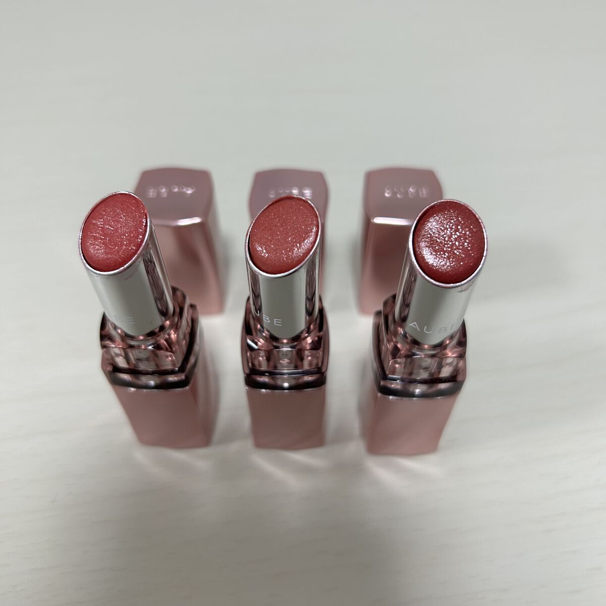 なめらか質感ひと塗りルージュ PK11/AUBE/口紅を使ったクチコミ（3枚目）