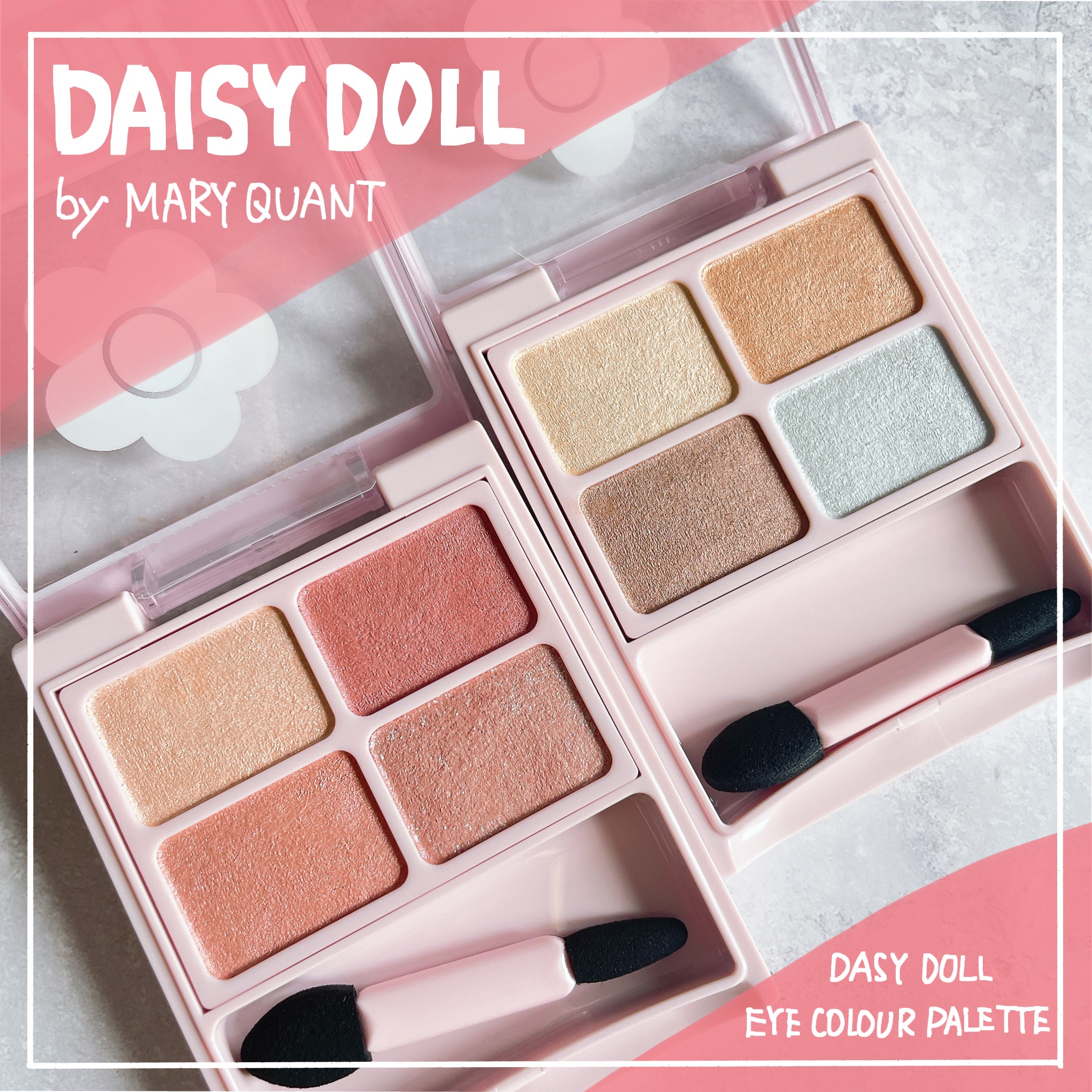 デイジードール アイカラー パレット PK-03 マーガレットピンク/DAISY DOLL by MARY QUANT/アイシャドウパレットを使ったクチコミ（1枚目）