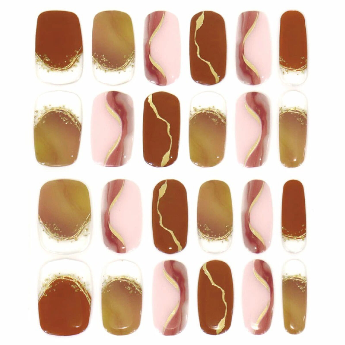 セミキュアジェルネイルシール ハンド用 08 ハニエルルージュ