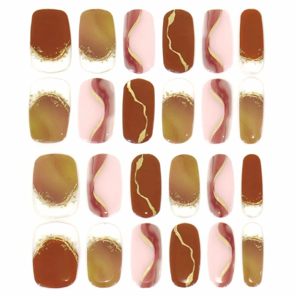 セミキュアジェルネイルシール ハンド用 08 ハニエルルージュ