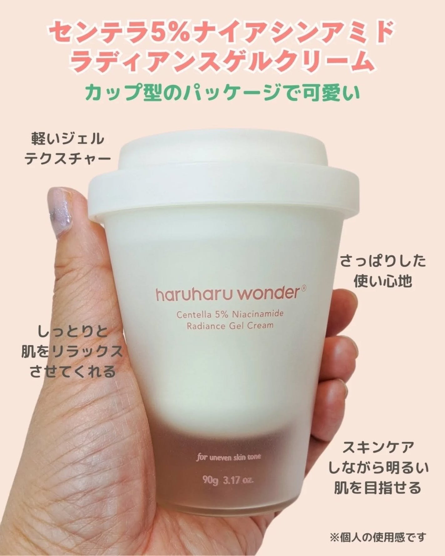 センテラ5%ナイアシンアミドラディアンスゲルクリーム/haruharu wonder/フェイスクリームを使ったクチコミ(2枚目)
