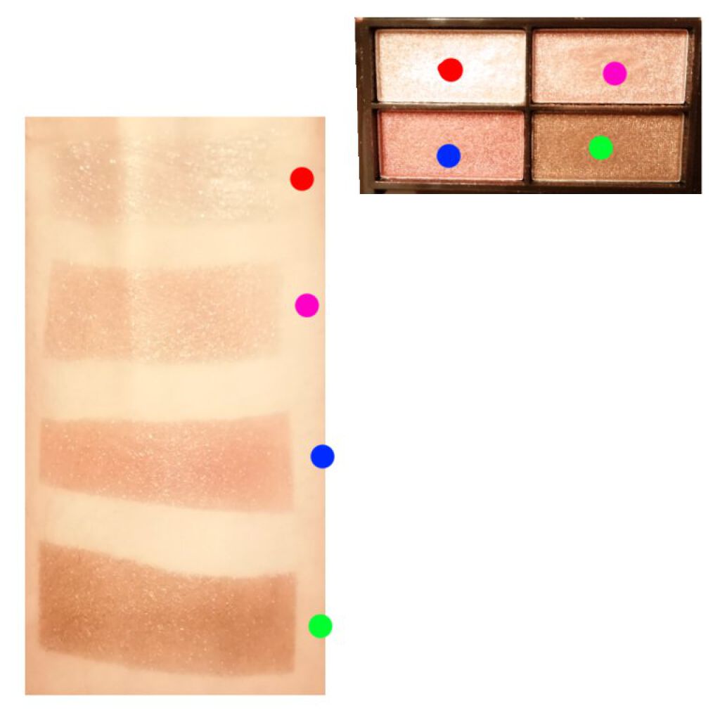 CHEER me COLOR アイシャドウ/セリア/アイシャドウパレットを使ったクチコミ（2枚目）