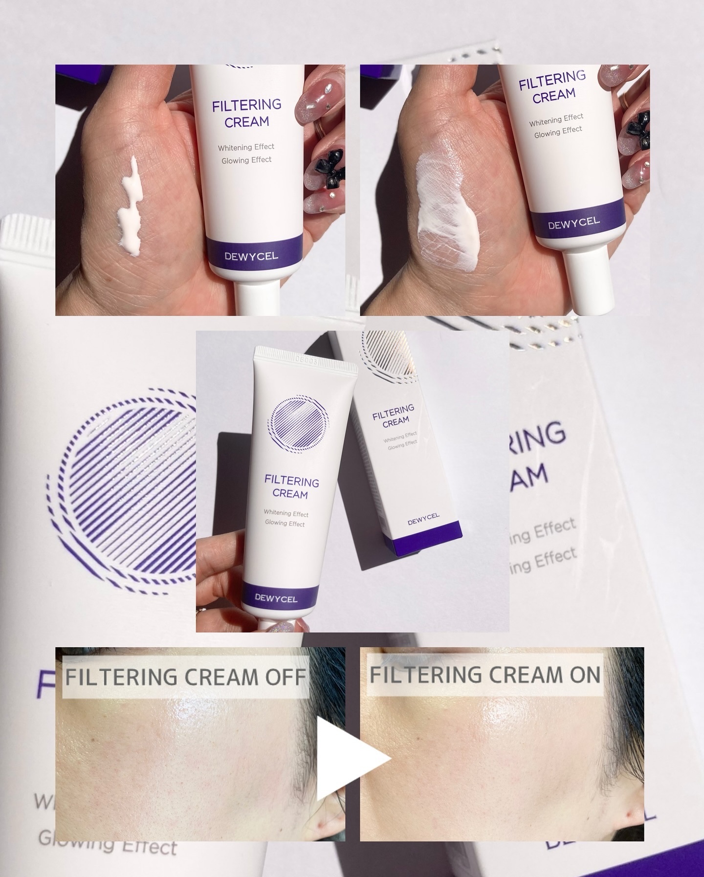 DEWYCEL フィルタリングクリームのクチコミ「UVカットありのトーンアップクリーム🌞

▶︎DEWYCEL / 듀이셀
　@dewycel_.....」（2枚目）