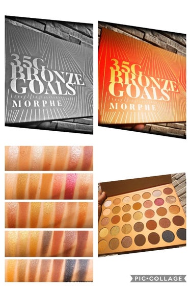 Morphe 35G BRONZE GOALSのクチコミ「💛💛💜MORPHE/35BRONZE GOALS💜💛💛
☝こちらのアイシャドウパレットを使って.....」（1枚目）