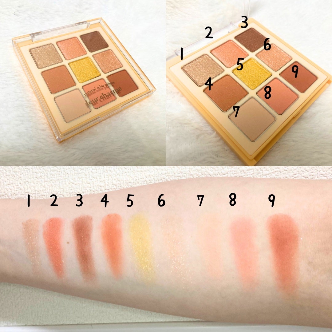 マテリアルカラーパレット/leur charme/アイシャドウパレットを使ったクチコミ(3枚目)