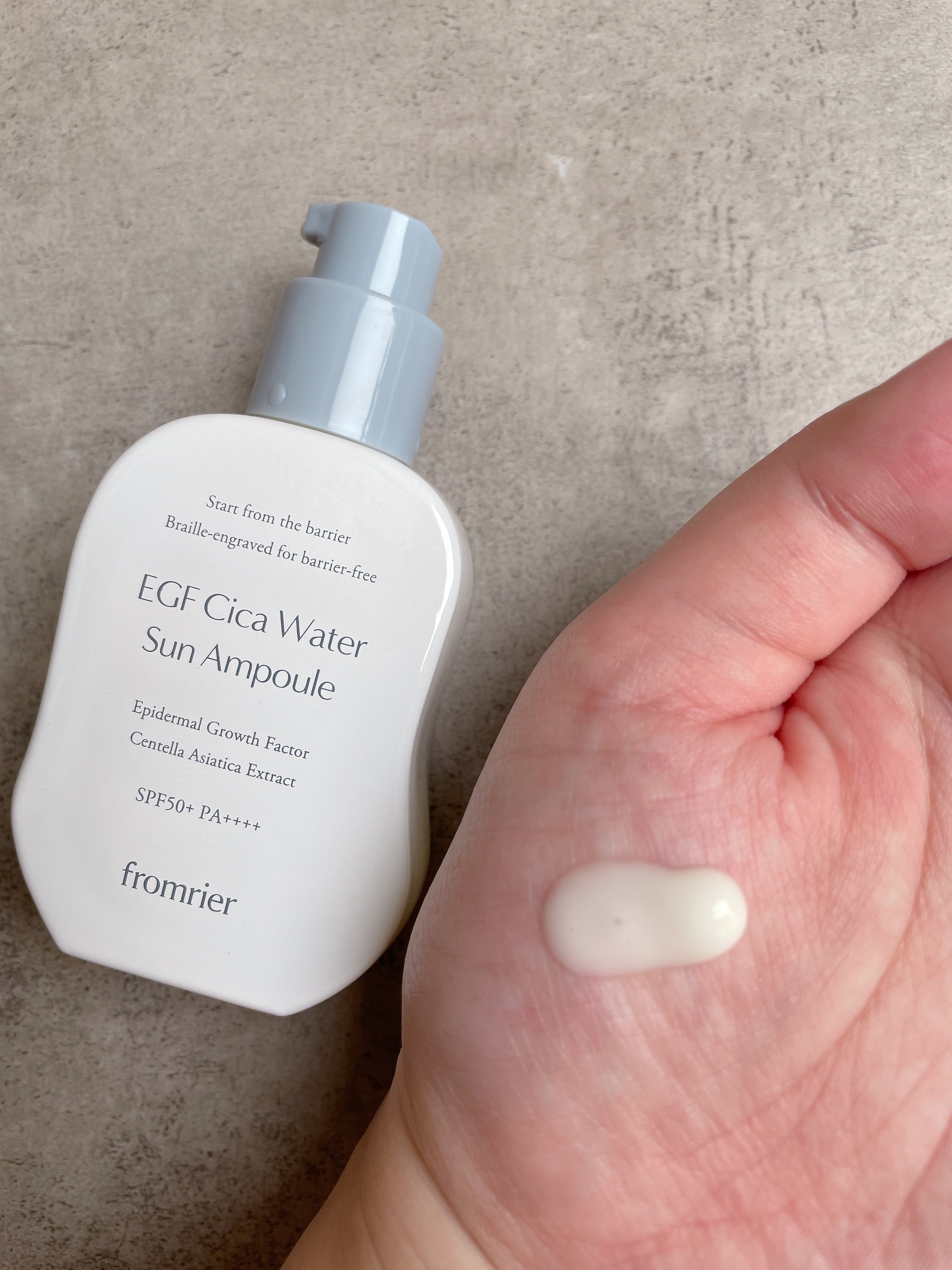 EGFシカウォーターサンアンプル/fromrier/日焼け止めローションを使ったクチコミ（2枚目）