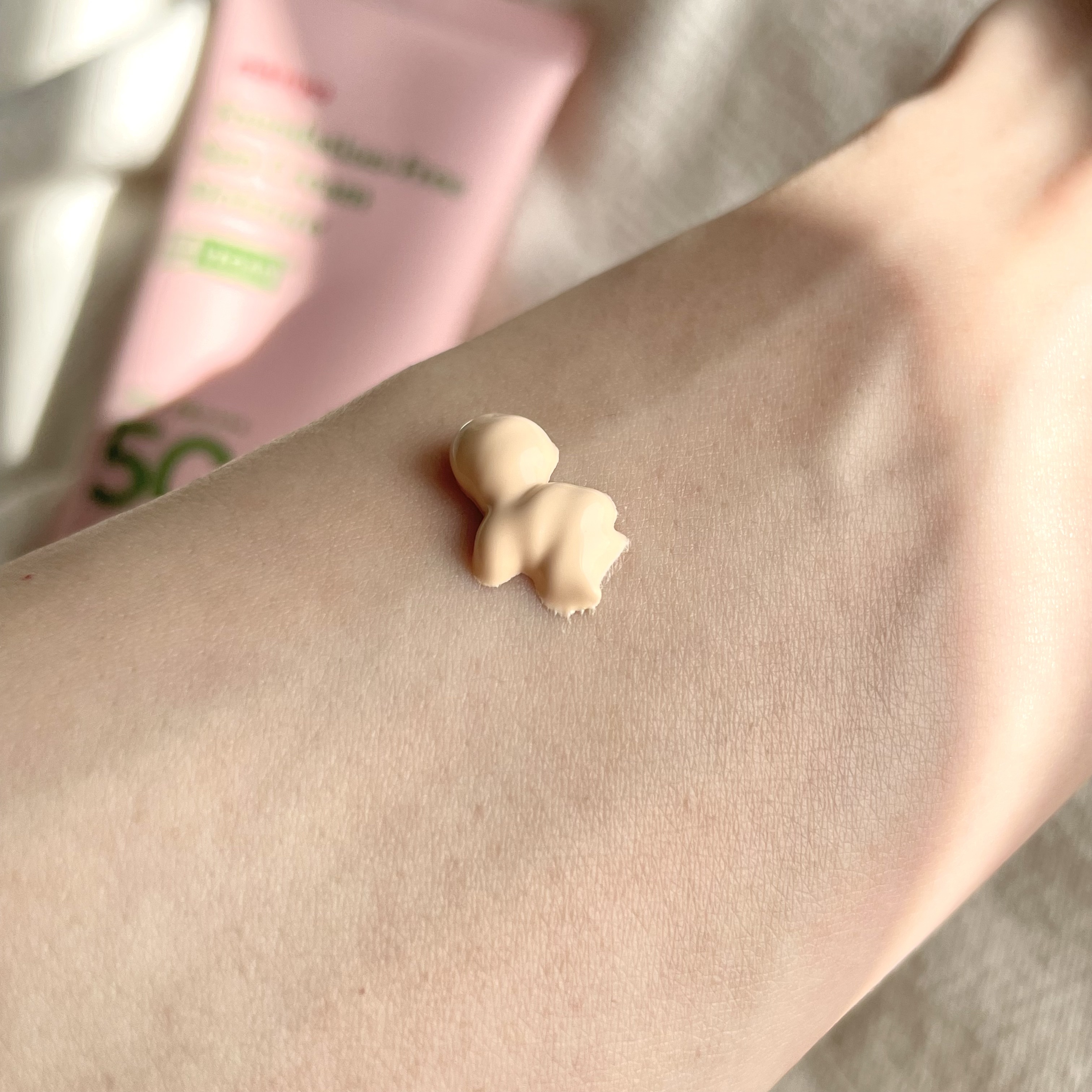 ファンデフリー サンクリーム モイスチャー/manyo/日焼け止めクリームを使ったクチコミ（2枚目）