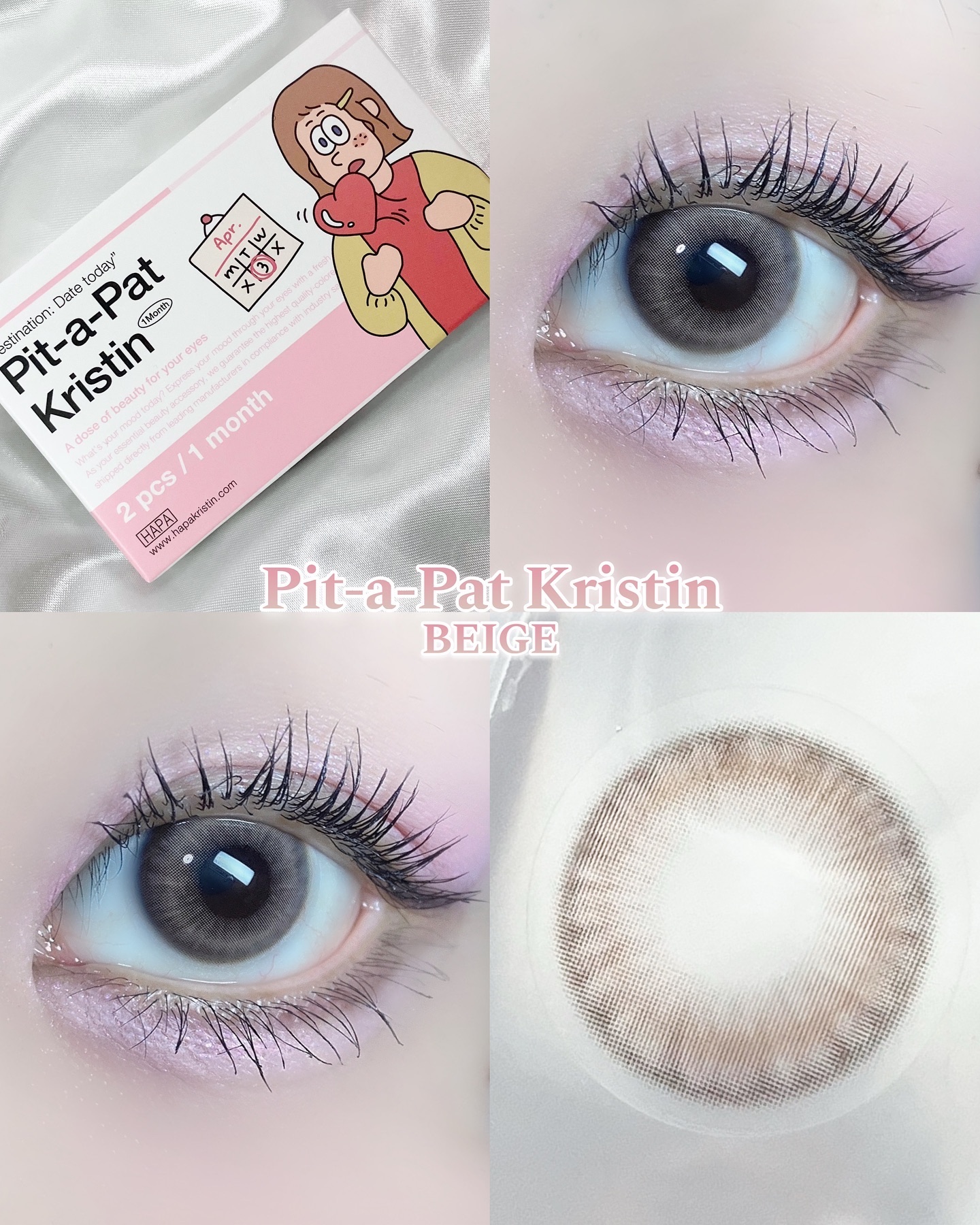 Pit-a-Pat Kristin 1month/Hapa kristin/１ヶ月（１MONTH）カラコンを使ったクチコミ（1枚目）