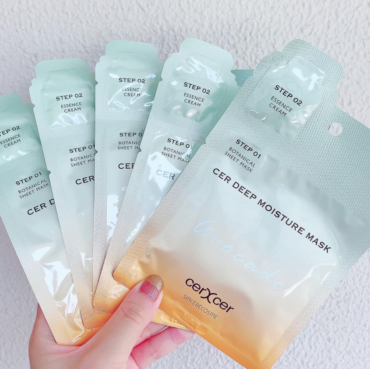 ディープモイスチャー マスク　(ケアクリーム付き)/cerXcer/シートマスク・パックを使ったクチコミ（2枚目）