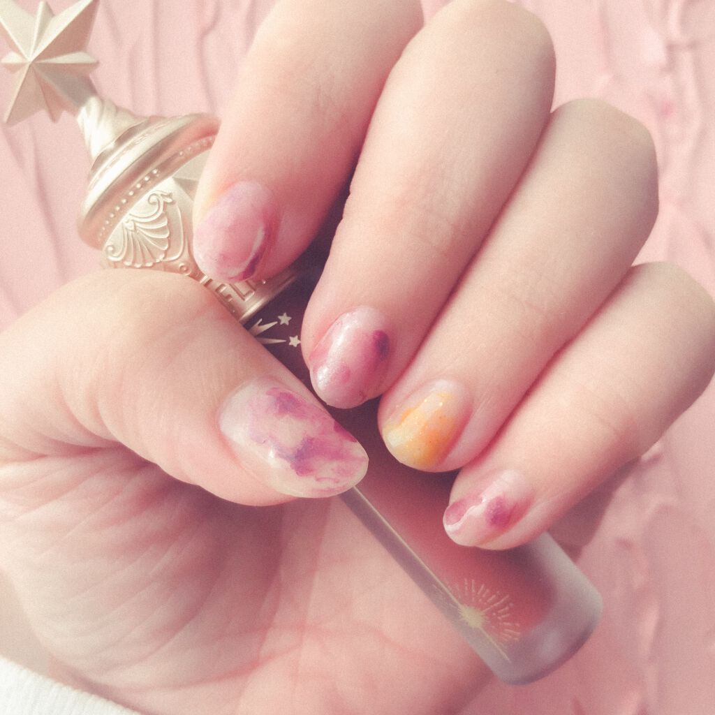 #マーブルネイル,#簡単ネイルのネイルデザイン