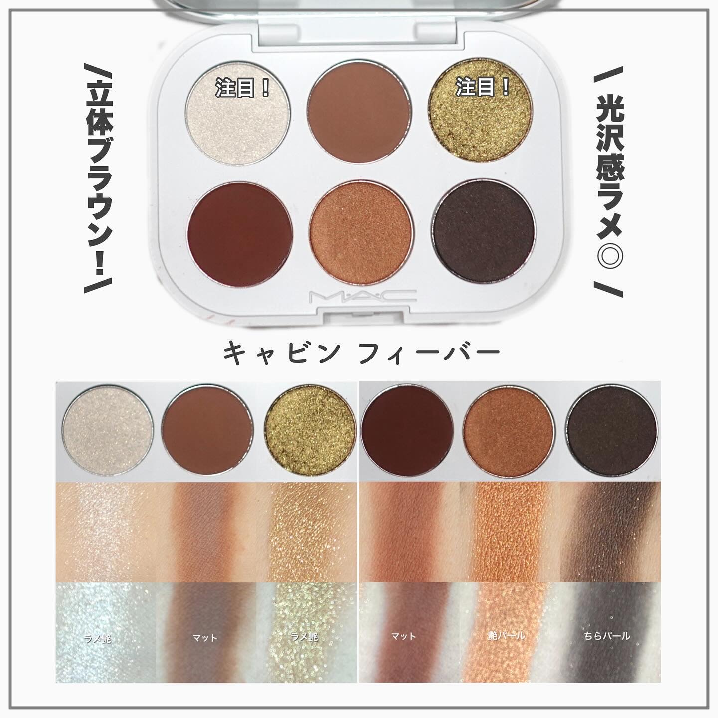 スコール ゴールズ アイシャドウ パレット × 6 キャビン フィーバー/M・A・C/アイシャドウパレットを使ったクチコミ（3枚目）