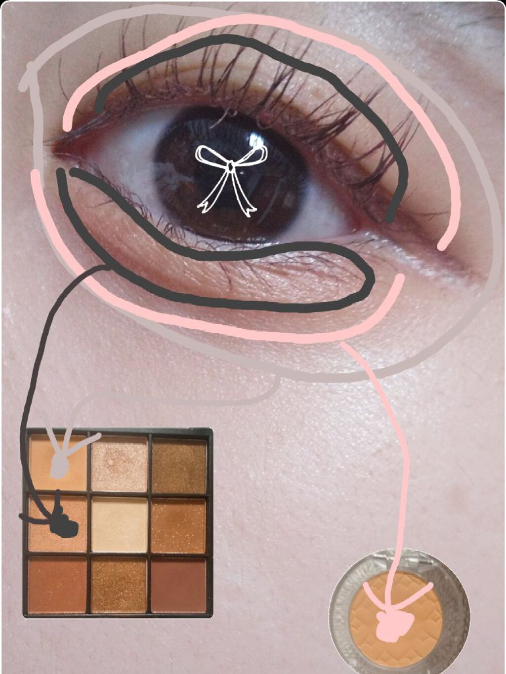 UR GLAM　BLOOMING EYE COLOR PALETTE/U R GLAM/アイシャドウパレットを使ったクチコミ（3枚目）