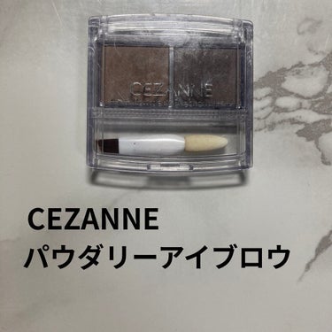 CEZANNE/パウダリーアイブロウ
P2 ナチュラルブラウン

自分の知る限り、ドラッグストアで買えるアイブロウパウダーで1番安いと思います。
3色のアイブロウパウダーの方が人気だと思いますが、この商