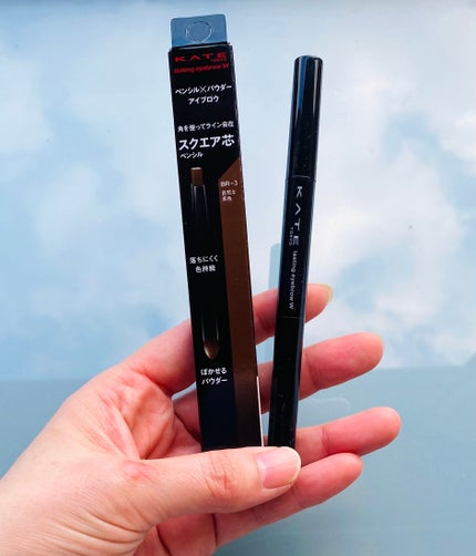 ラスティングデザインアイブロウW (スクエア)/KATE/アイブロウペンシルを使ったクチコミ(1枚目)