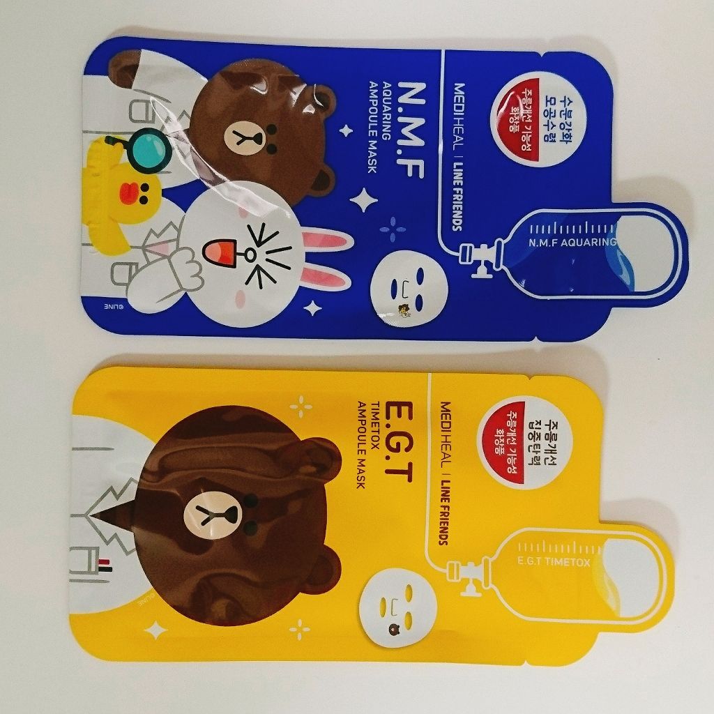 ラインフレンズE.G.TタイムトックスアンプルマスクJEX/MEDIHEAL/シートマスク・パックを使ったクチコミ（2枚目）