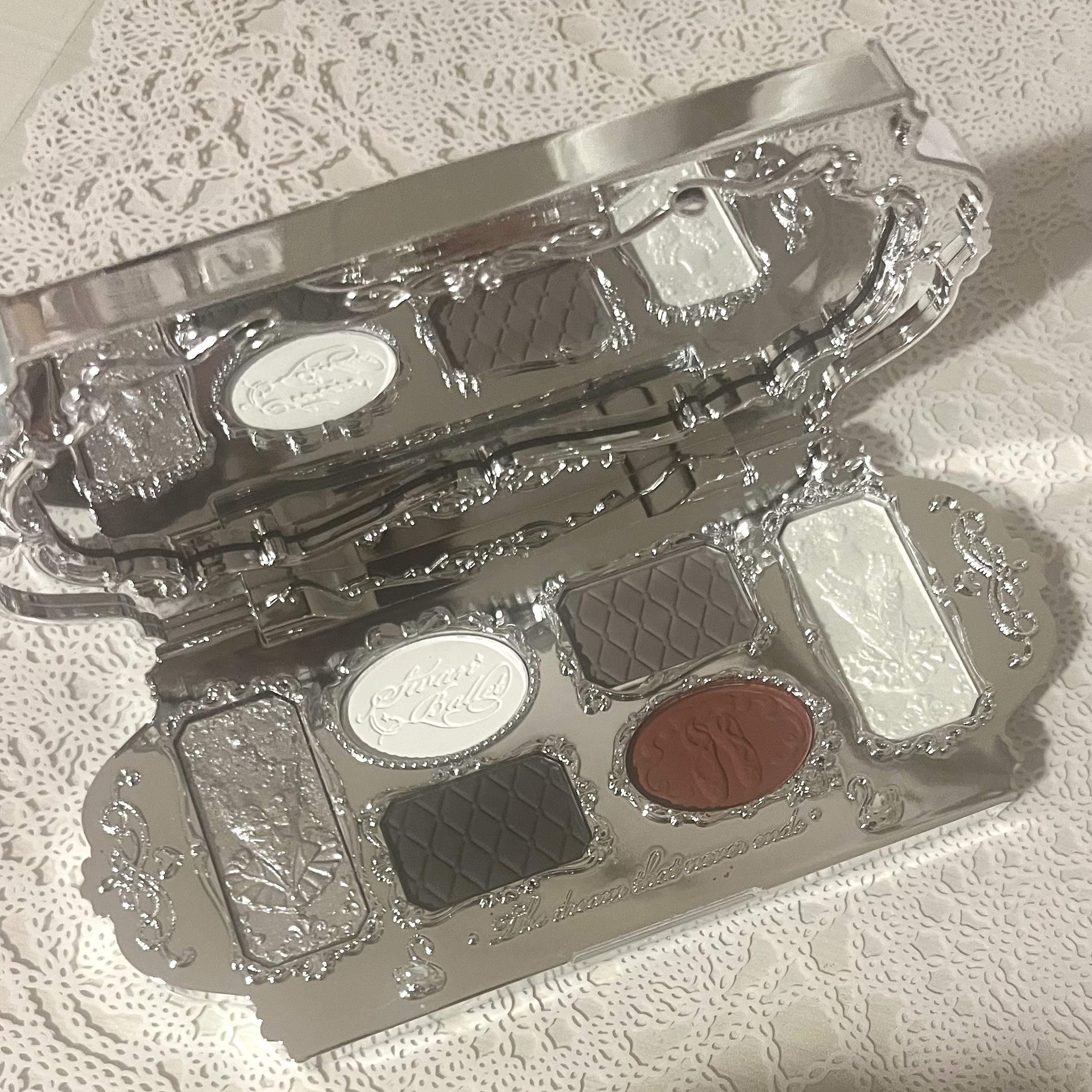 フラワーノーズスワンバレエシリーズ アイシャドウパレット 02 ブラックスワン/FlowerKnows/アイシャドウパレットを使ったクチコミ（2枚目）