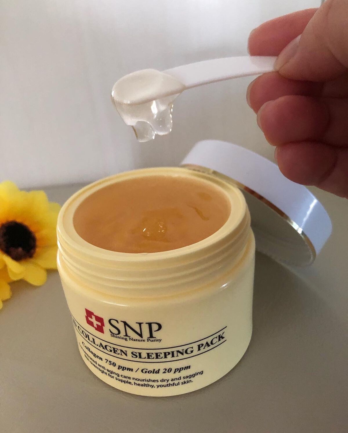 SNP ゴールド コラーゲン スリーピング パック/SNP/シートマスク・パックを使ったクチコミ(4枚目)