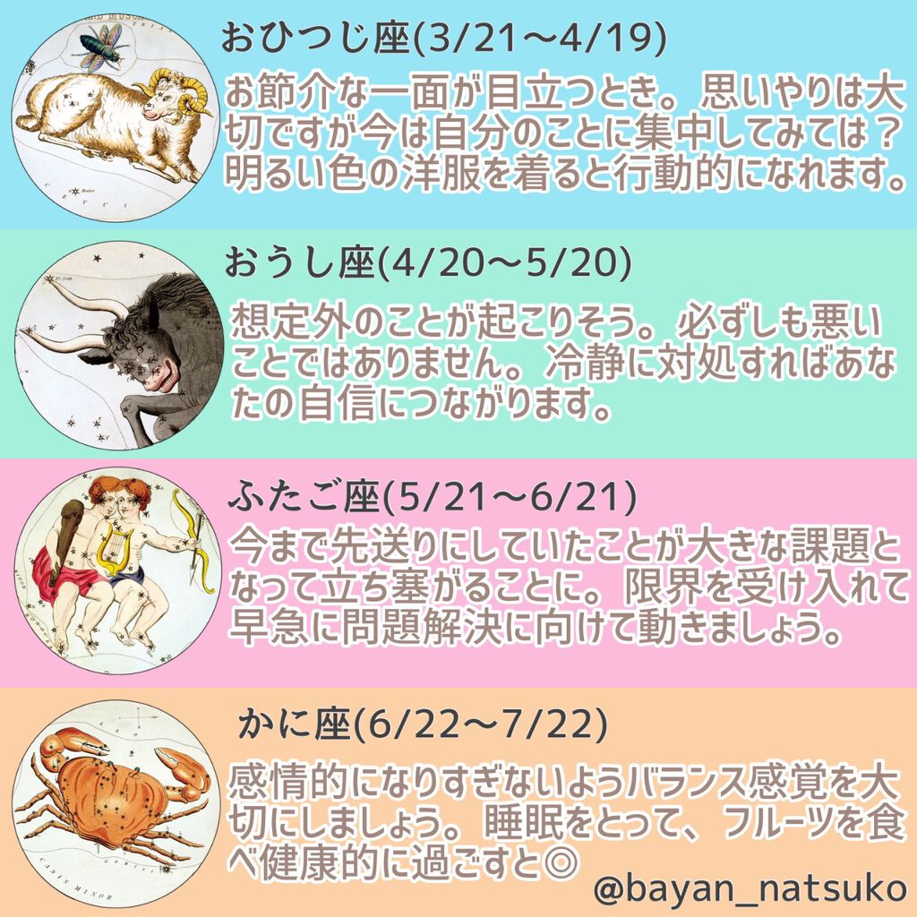 バヤンナツコ(占い師) on LIPS 「【今週の運勢】4月19日〜25日の運勢です🔮今週も皆さんが楽し..」(2枚目)