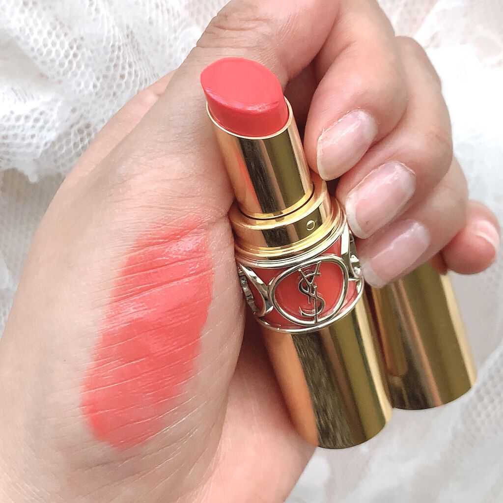 ルージュ ヴォリュプテ シャイン/YVES SAINT LAURENT BEAUTE/口紅を使ったクチコミ（2枚目）