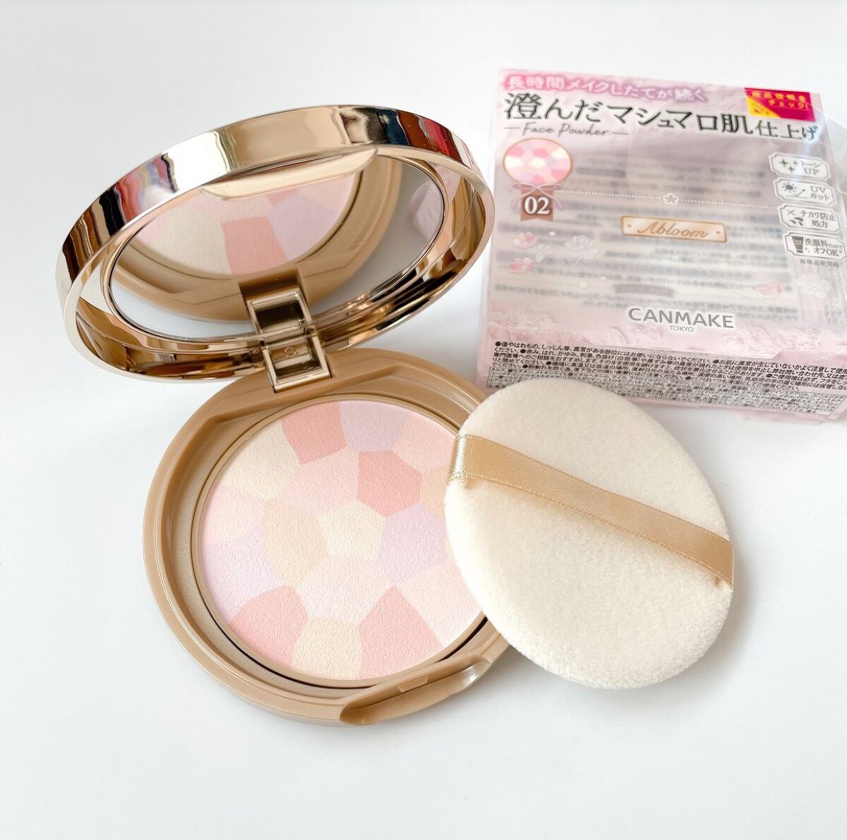 マシュマロフィニッシュパウダー ~Abloom~/キャンメイク/プレストパウダーを使ったクチコミ(1枚目)