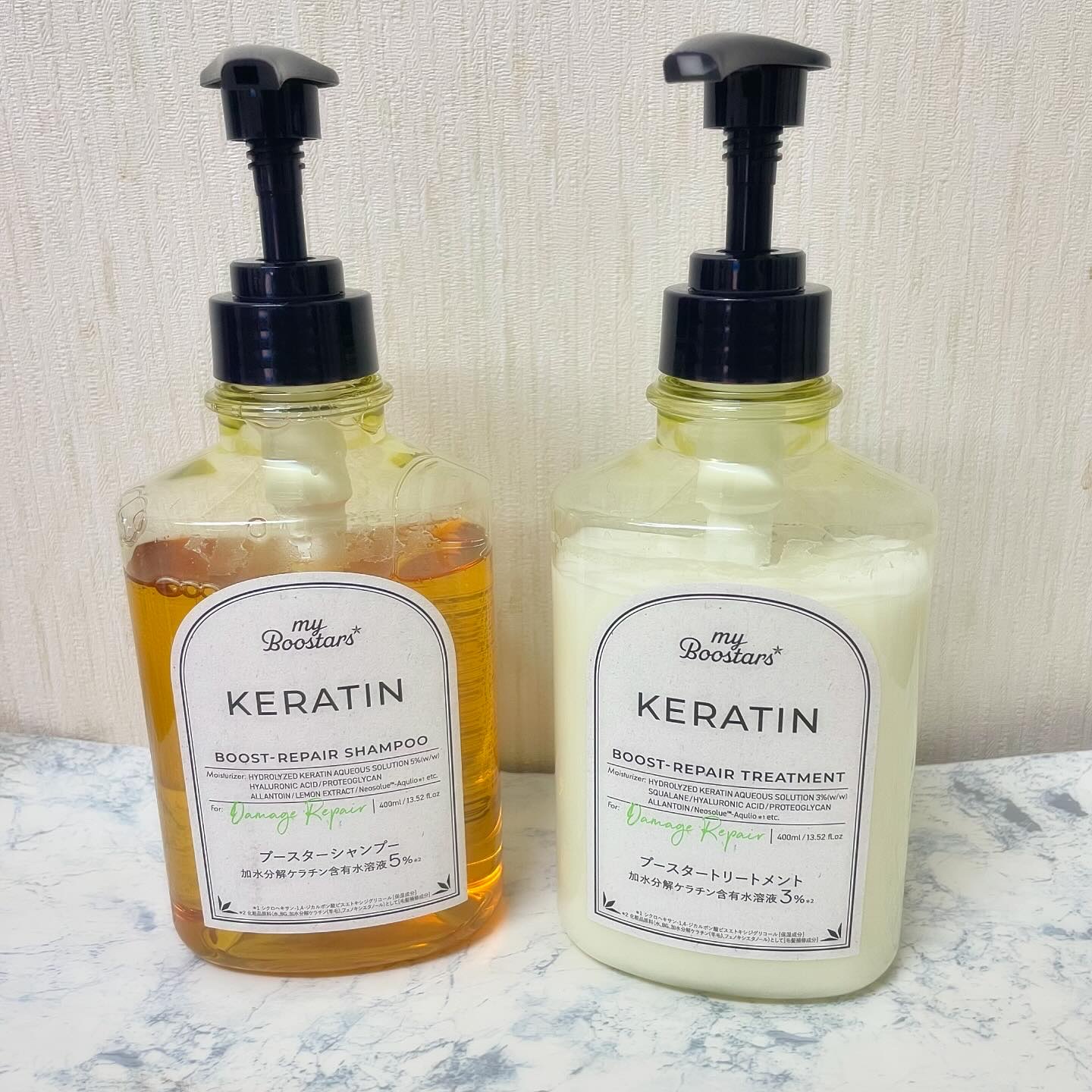 ケラチン ブースター シャンプー/トリートメント [ダメージリペア] シトラスサボンの香り/マイブースターズ/市販シャンプーを使ったクチコミ（1枚目）