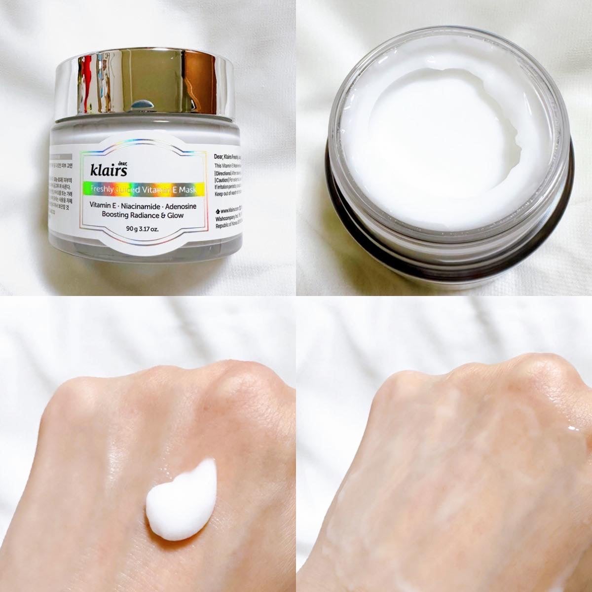 フレッシュリージュースドビタミンEマスク(90g)/Klairs/フェイスクリームを使ったクチコミ(3枚目)