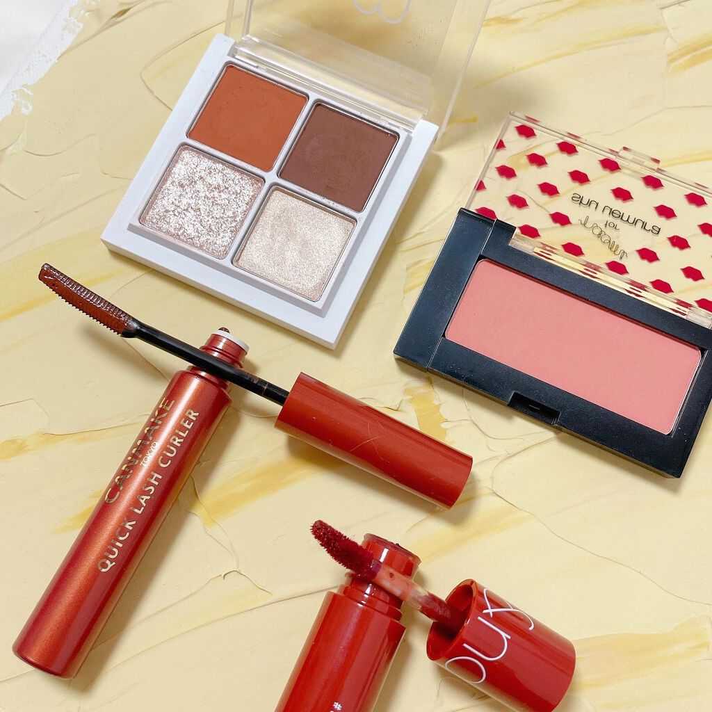 naomi for shu uemura グローオン F (レフィル) bellini innocence(M soft coral)/shu uemura/パウダーチークを使ったクチコミ（3枚目）