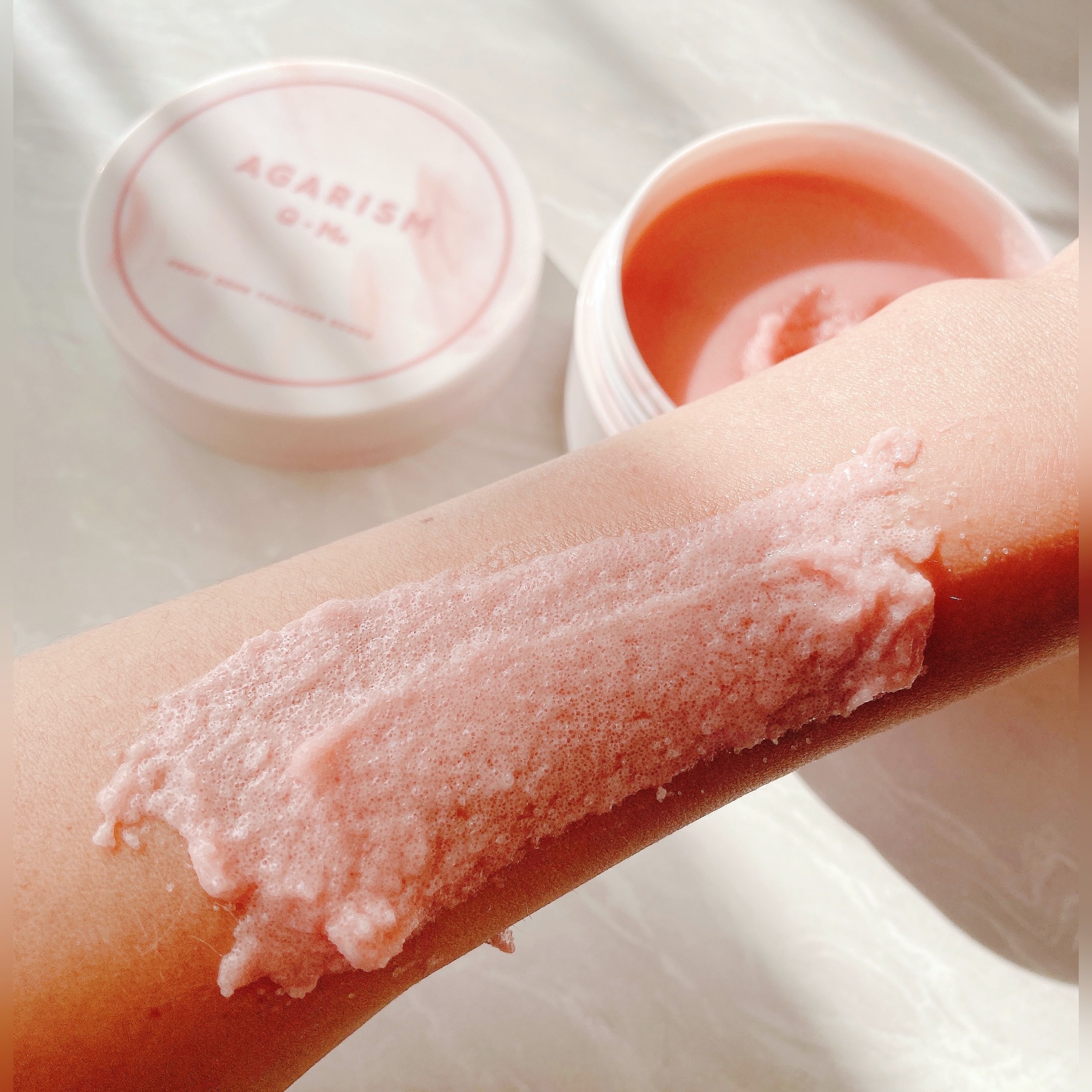 キューミースウィートボムタラソスクラブ　ピオニーブーケの香り/AGARISM/ボディスクラブを使ったクチコミ（3枚目）