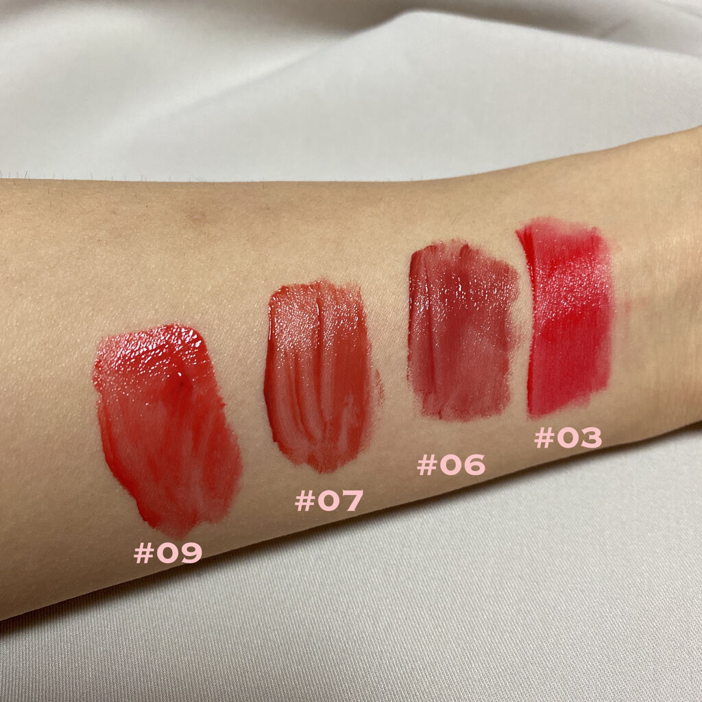 ジューシーラスティングティント/rom&nd/リップティントを使ったクチコミ（2枚目）