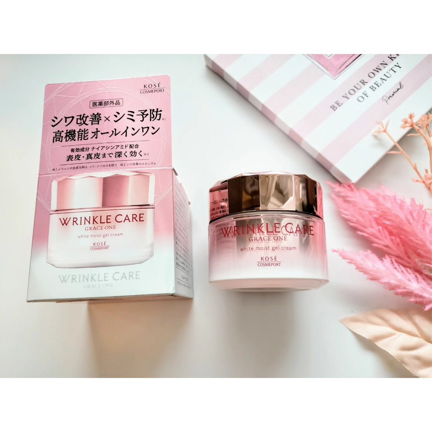 リンクルケア ホワイト モイストジェルクリーム/グレイスワン/オールインワン化粧品を使ったクチコミ(5枚目)